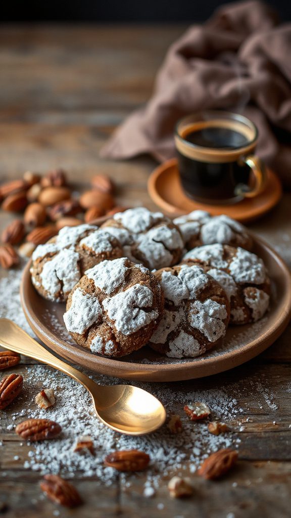 espresso infused wedding cookies espresso infused wedding cookies