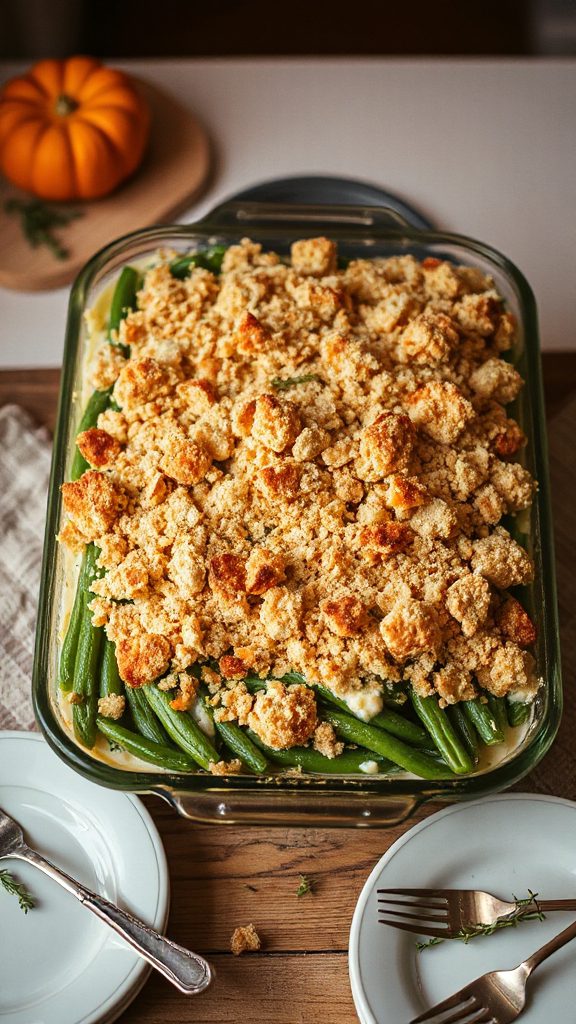 evenly baked green beans