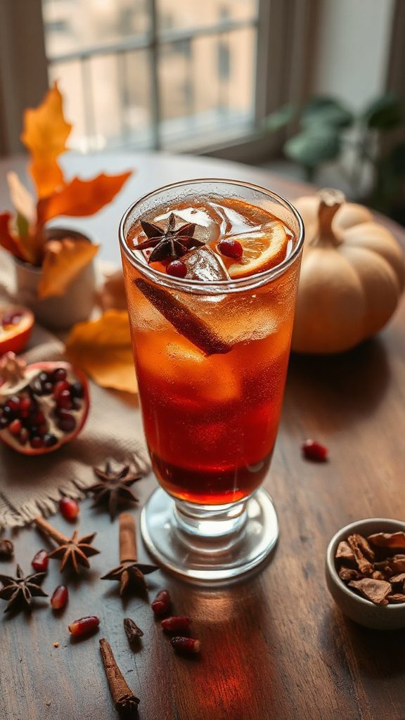 exotic pomegranate chai cocktail