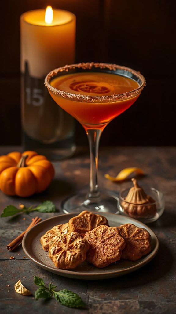 exotic pumpkin ginger cocktail