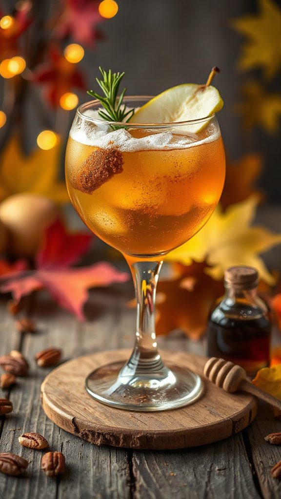 fall cocktail with pears fall cocktail with pears