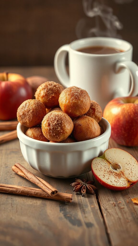 fall flavored donut hole treats