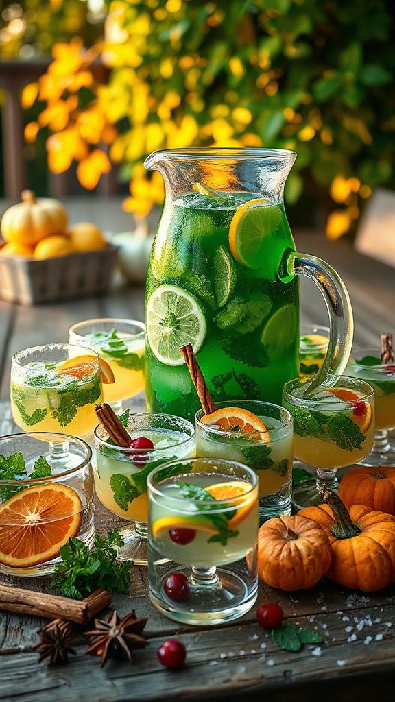 fall inspired apple mojito cocktail