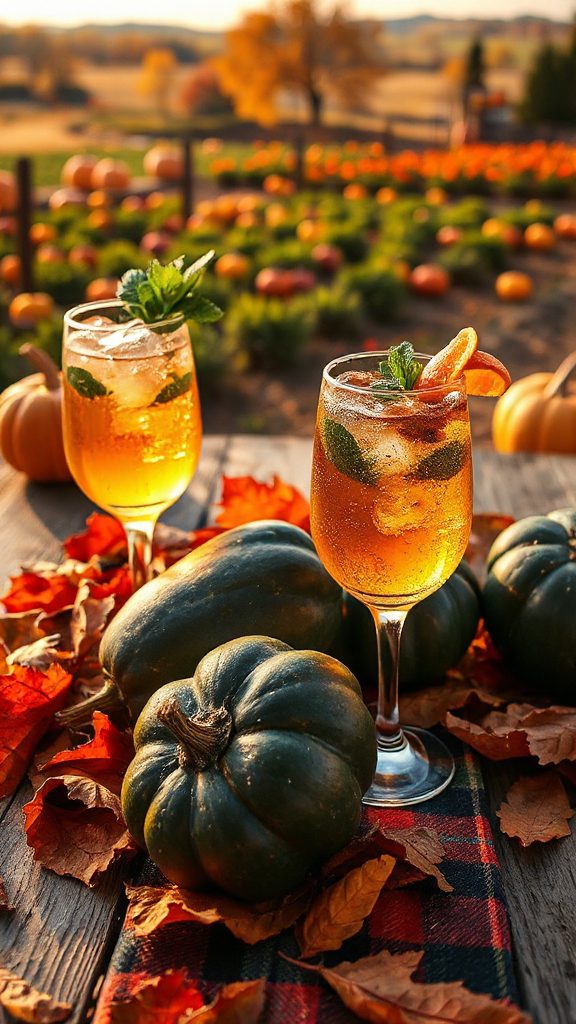 fall inspired bubbly cocktail recipe