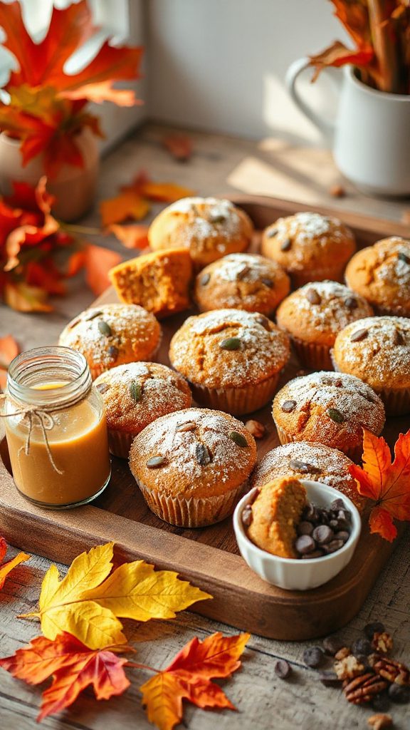 fall inspired pumpkin spice muffins