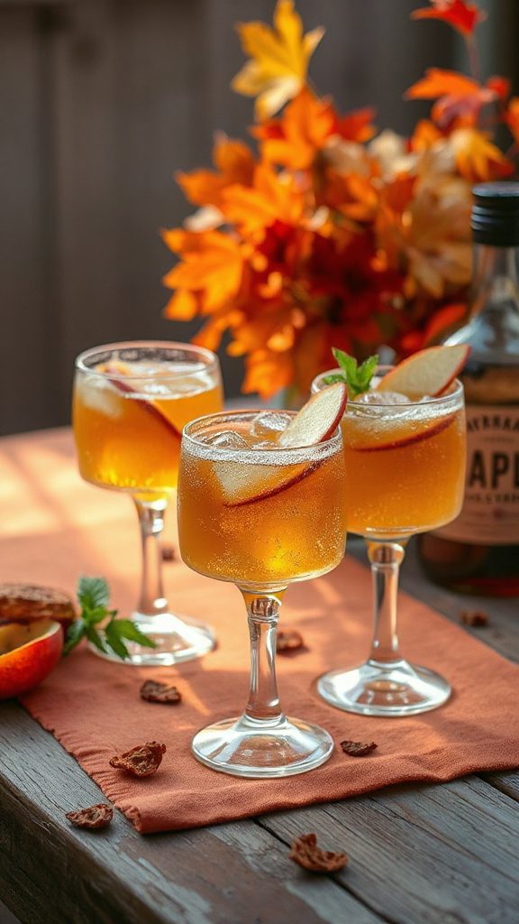 fall inspired sparkling cocktail delight