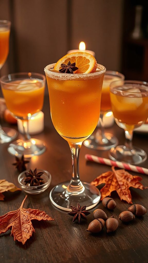 fall inspired sparkling cocktail