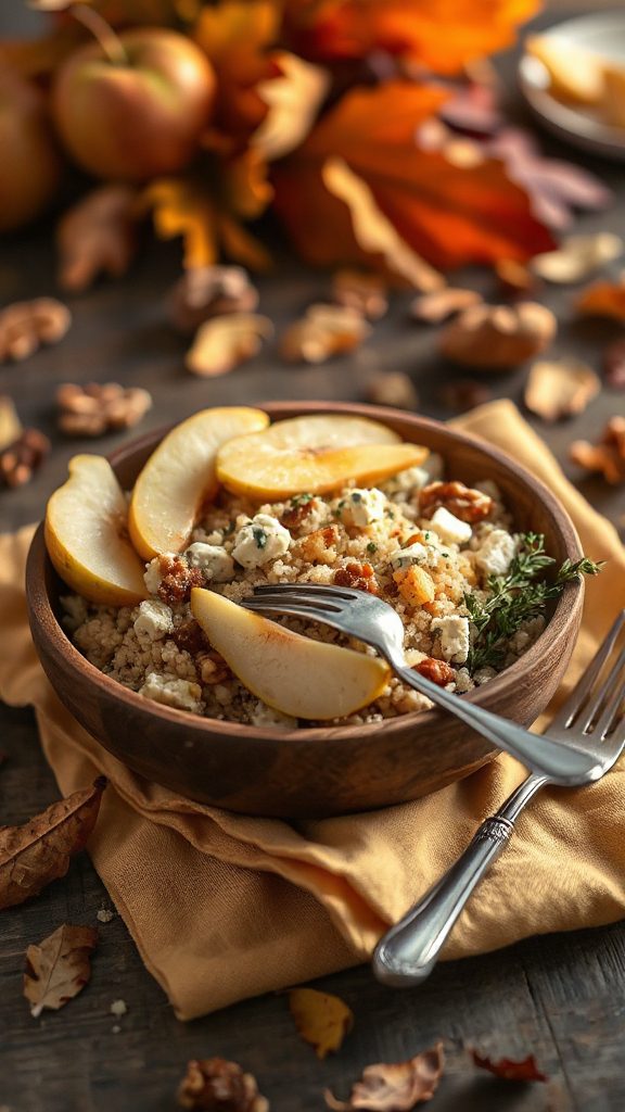 fall pear gorgonzola salad