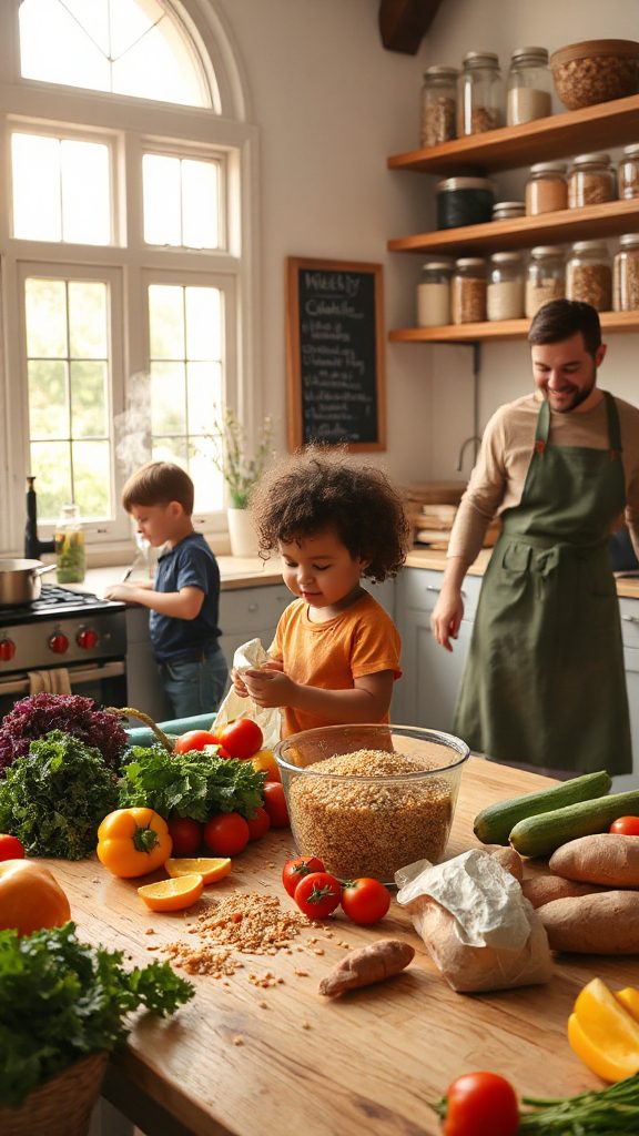 family meal prep fun