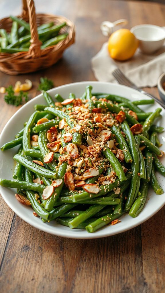 fennel flavored green bean almondine fennel flavored green bean almondine