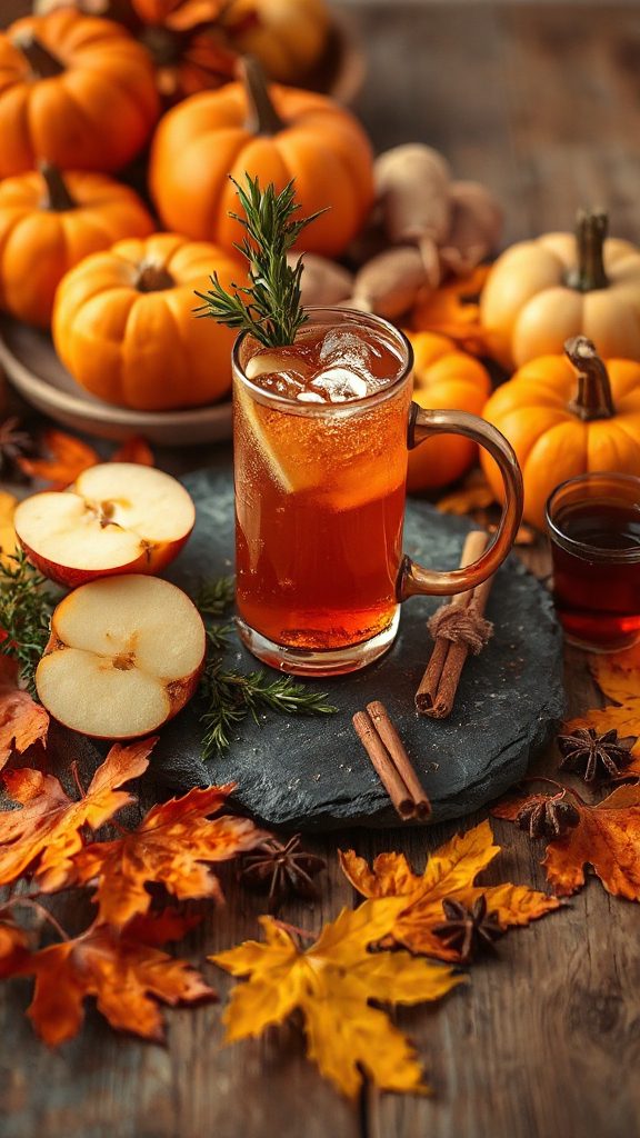 festive apple cider mule