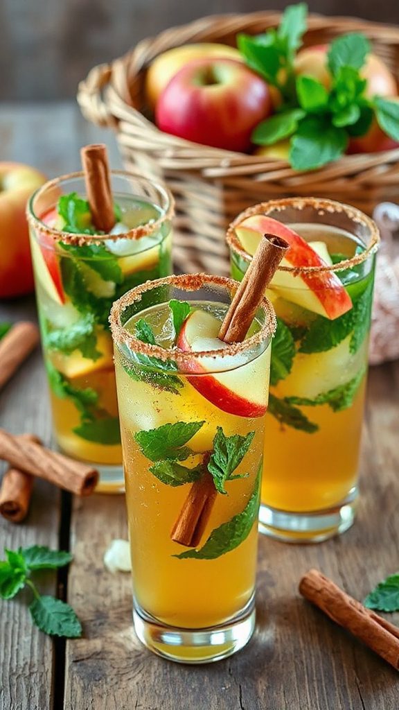 festive apple cinnamon cocktail