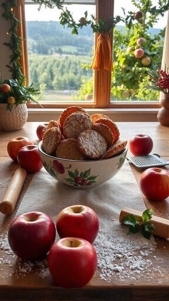 festive apple nutmeg cookies