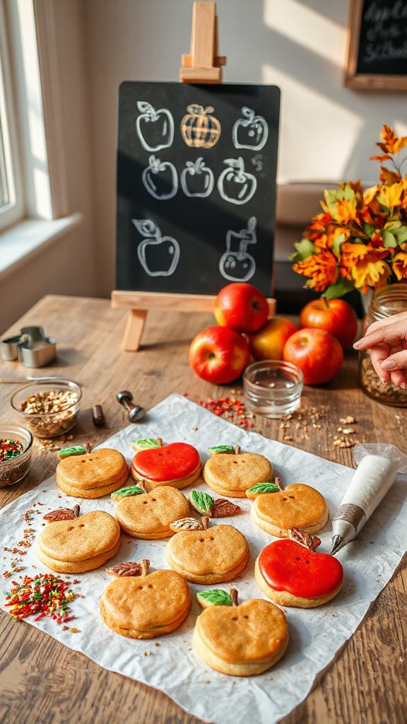 festive apple shaped cookies