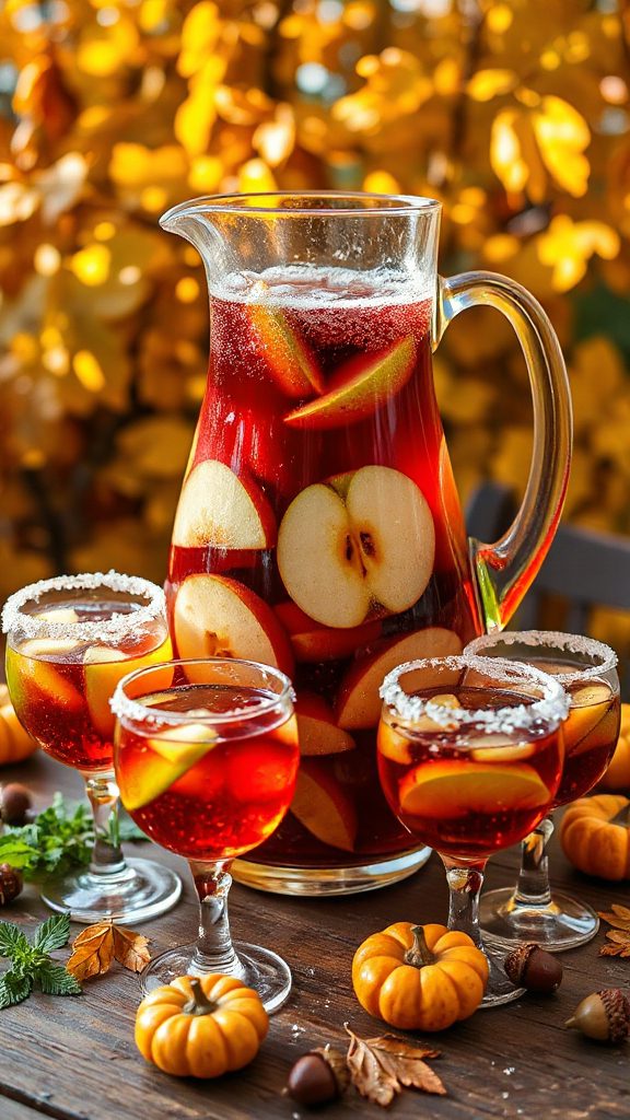 festive autumn apple sangria