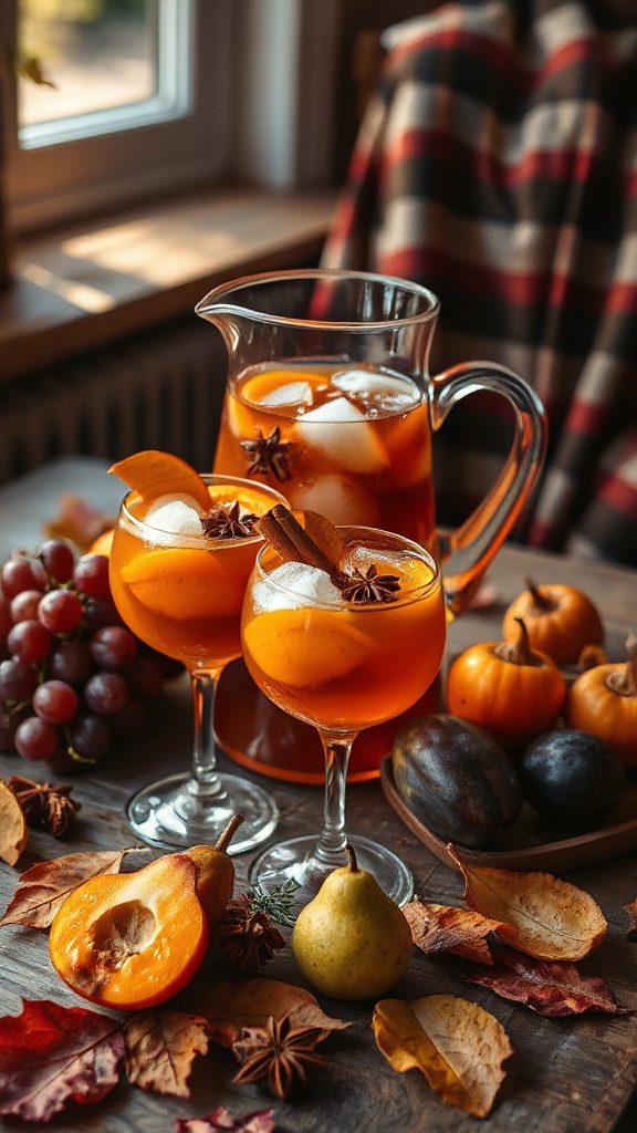festive autumn fruit sangria festive autumn fruit sangria