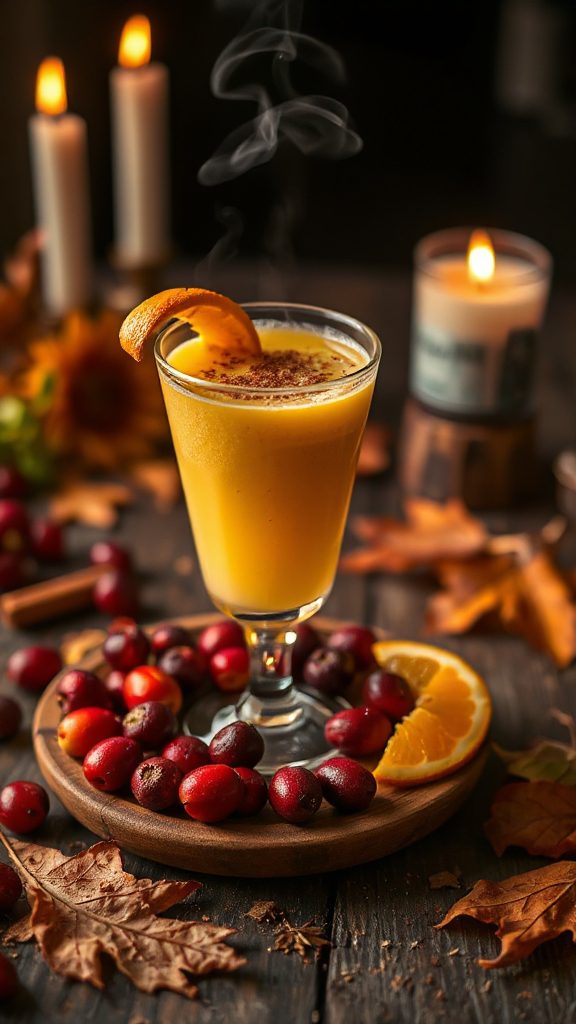 festive autumn mimosa cocktail