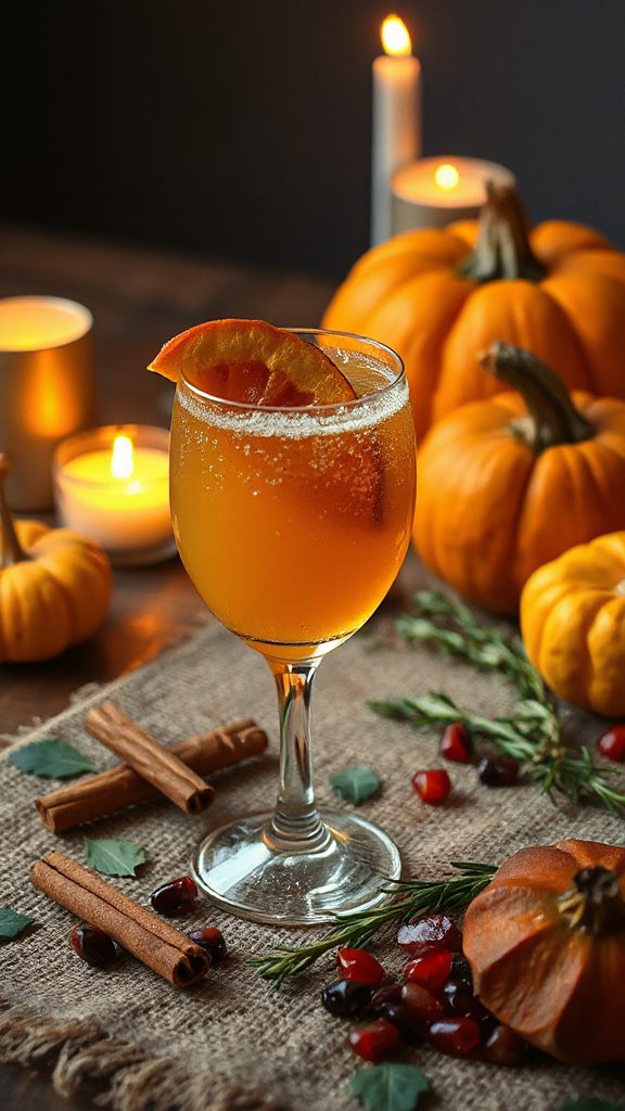 festive autumn sparkling beverage