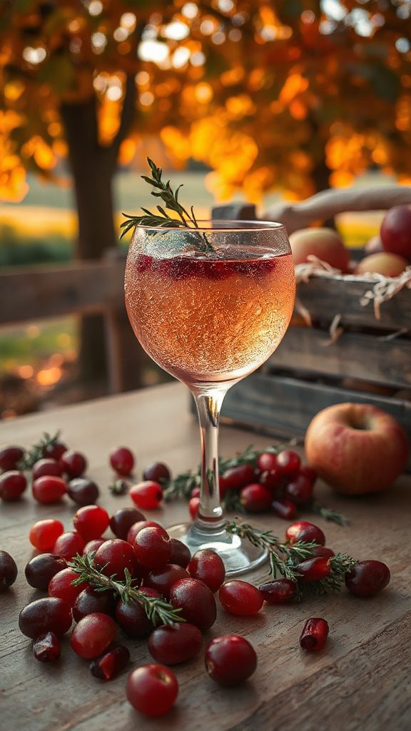 festive berry sparkling cocktail