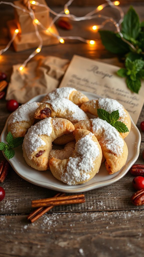 festive buttery crescent cookies