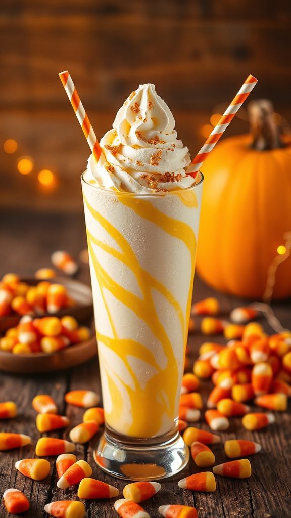 festive candy corn milkshake festive candy corn milkshake