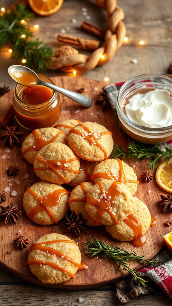 festive caramel spice cookies