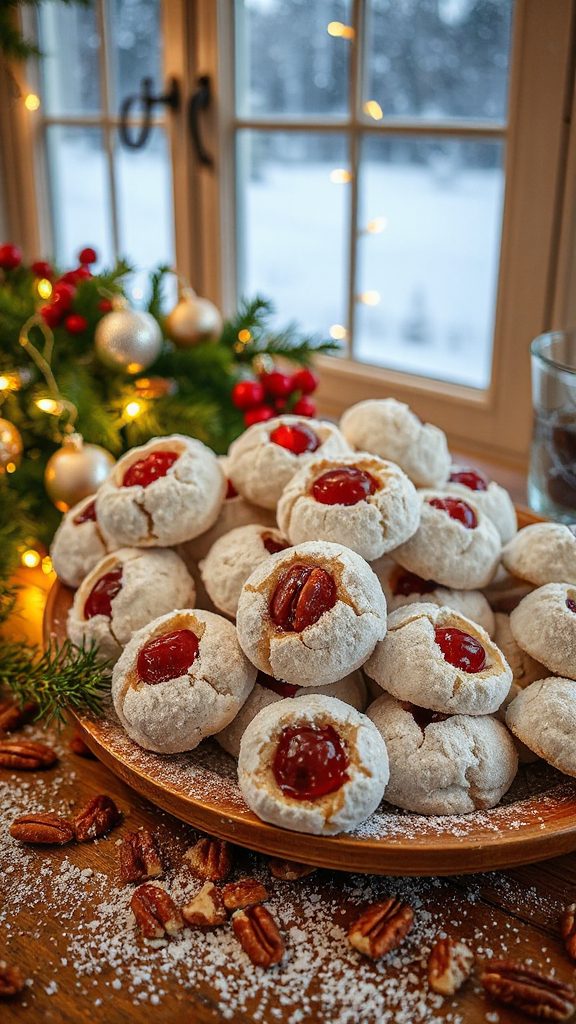 festive cherry pecan cookies