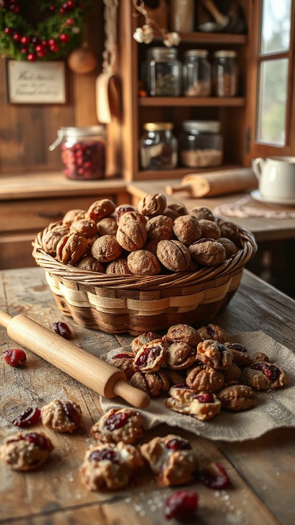 festive chewy walnut bars