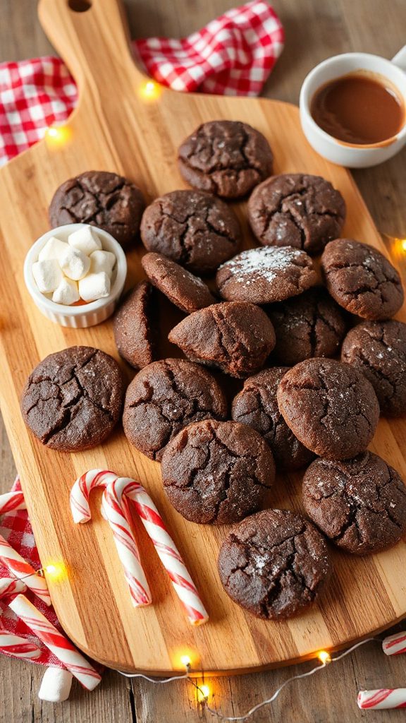 festive chocolate marshmallow cookies