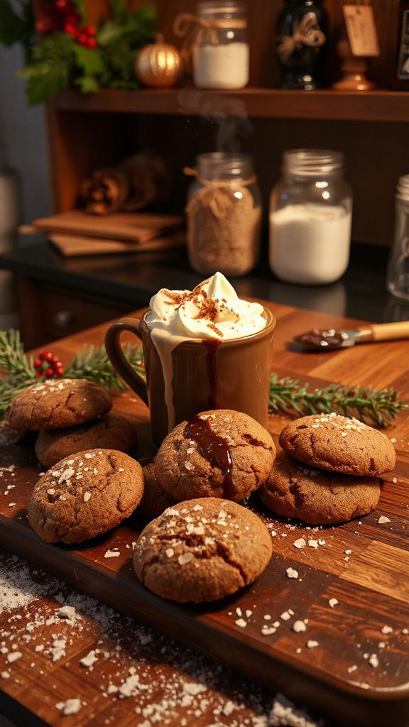 festive chocolate marshmallow cookies