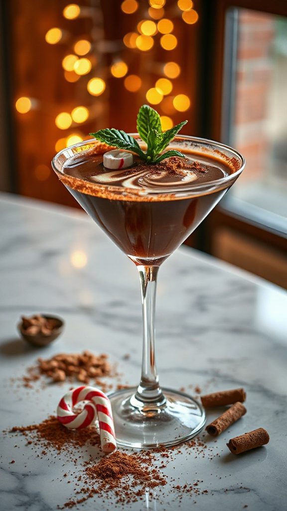 festive chocolate peppermint cocktail festive chocolate peppermint cocktail