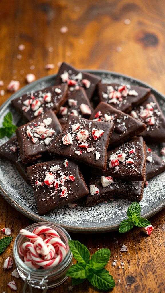festive chocolate peppermint cookies