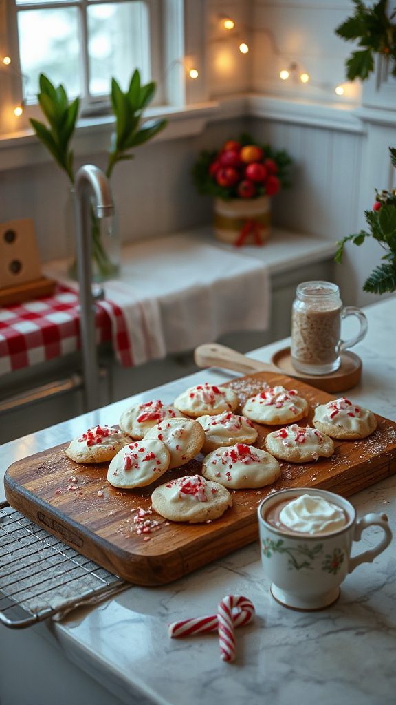 festive chocolate peppermint cookies