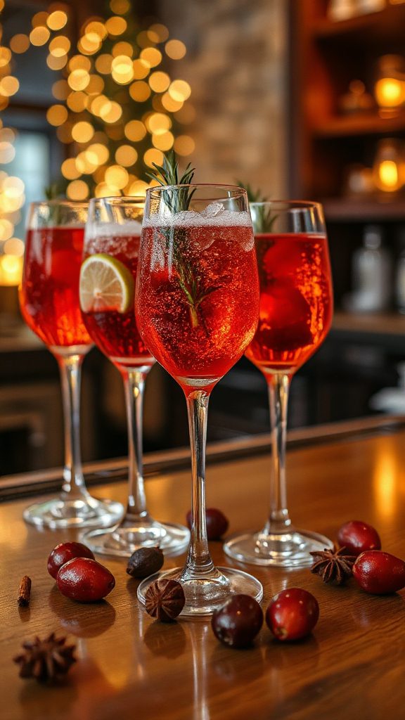 festive cranberry allspice cocktail