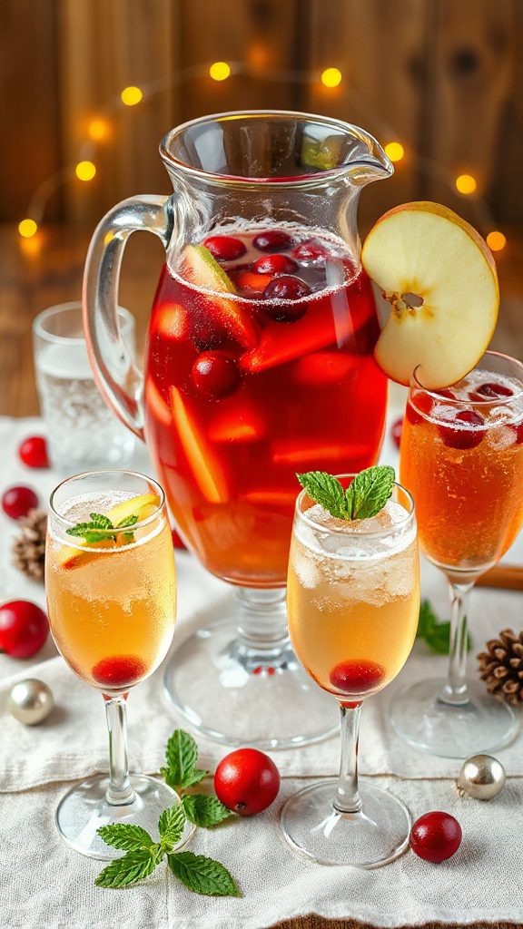 festive cranberry apple cocktail