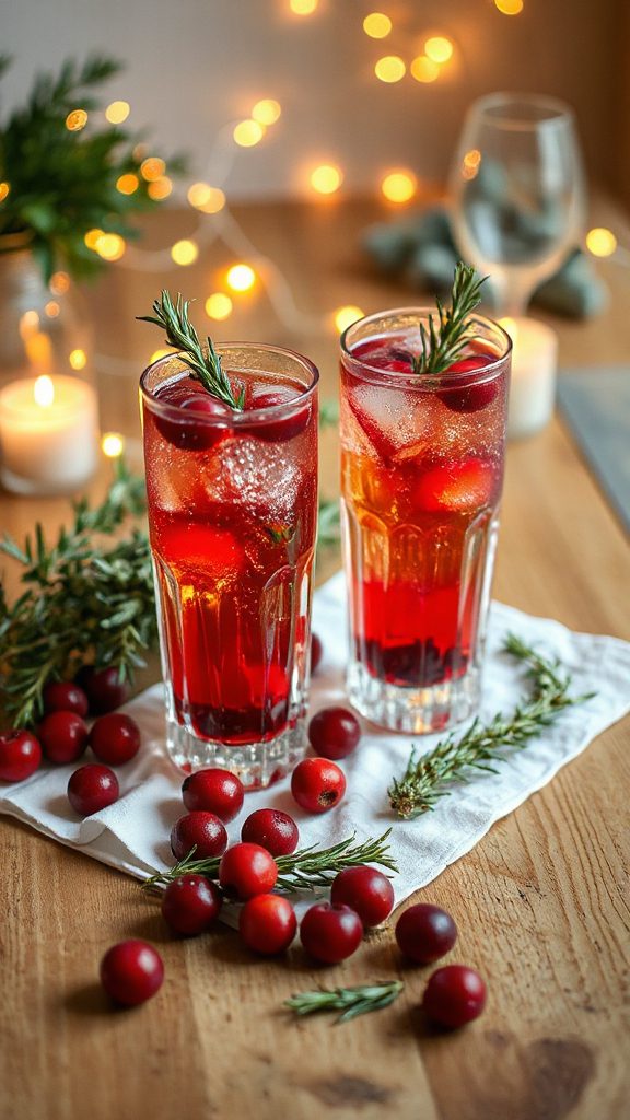 festive cranberry gin cocktail