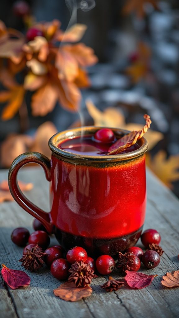 festive cranberry hibiscus cider