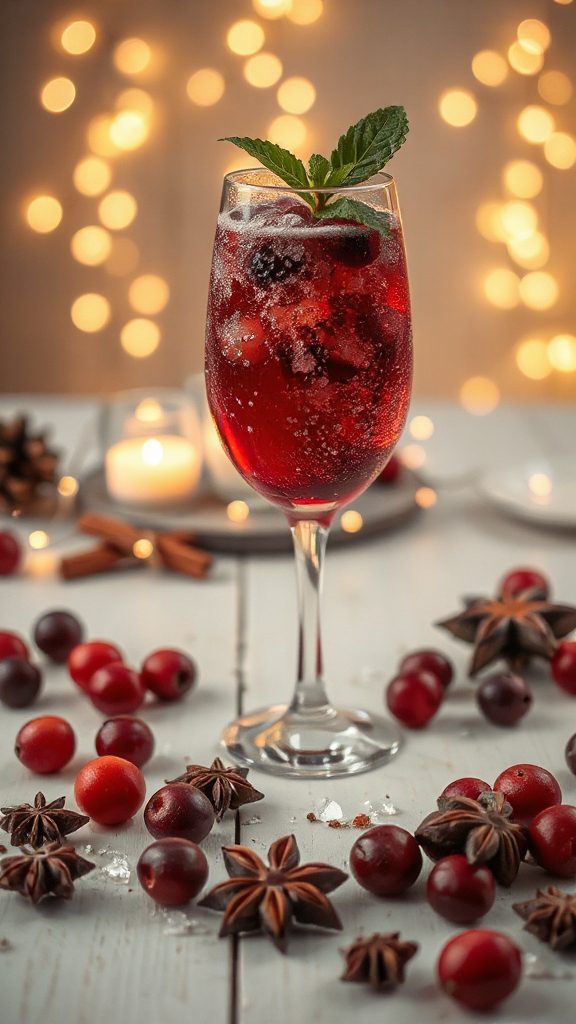 festive cranberry mint fizz festive cranberry mint fizz