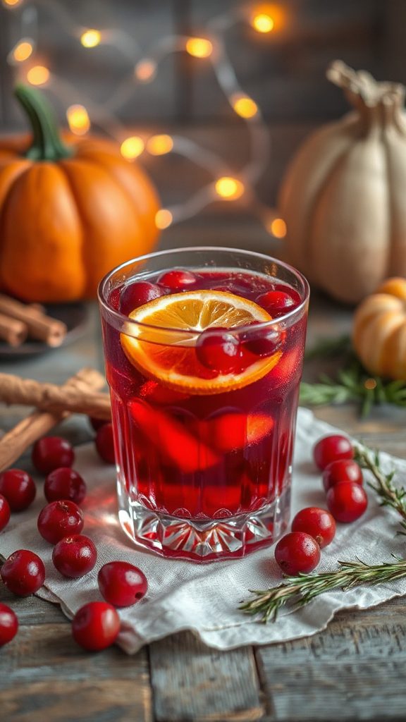 festive cranberry orange cocktail