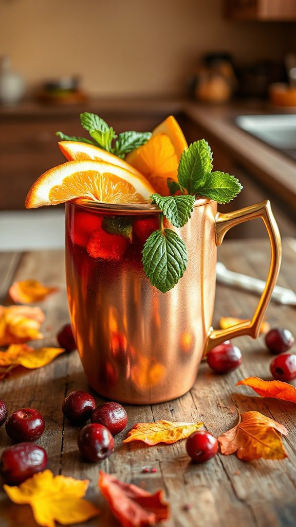 festive cranberry orange cocktail