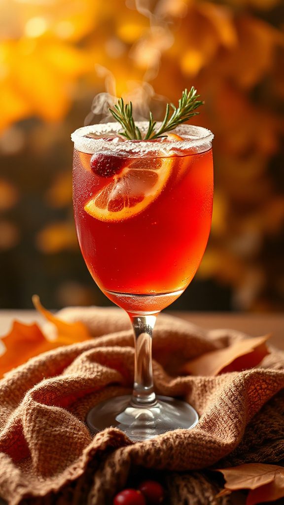 festive cranberry orange cocktail