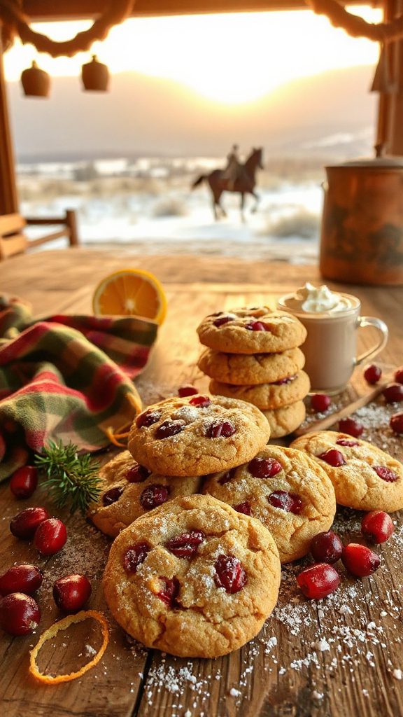 festive cranberry orange cookies