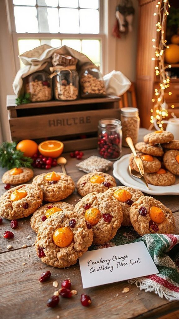 festive cranberry orange cookies
