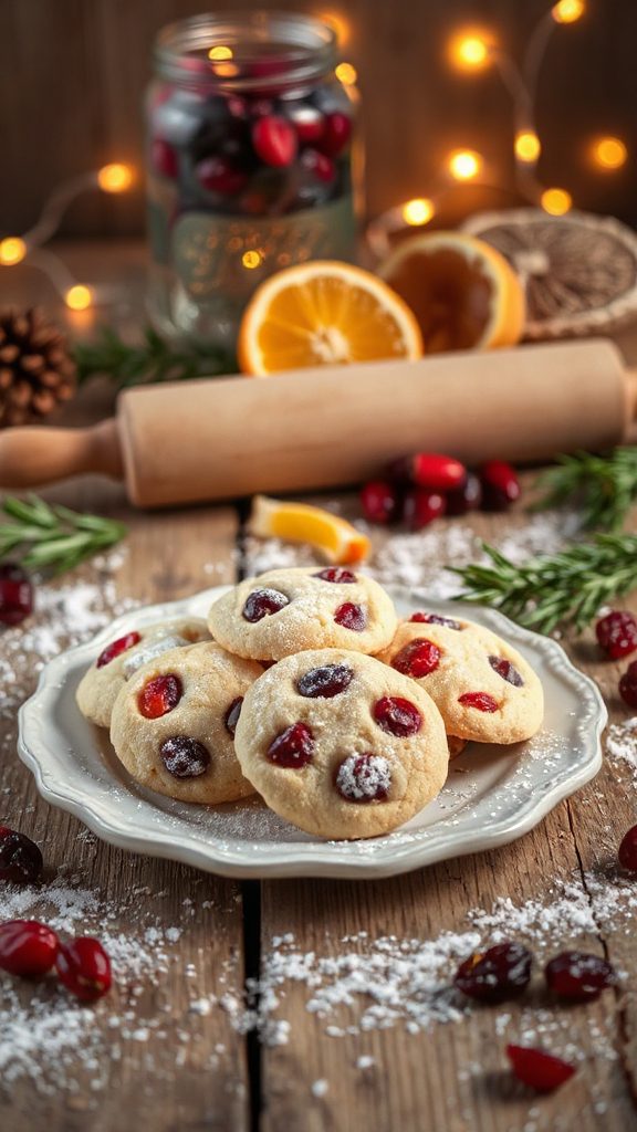 festive cranberry orange cookies