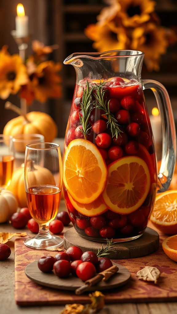 festive cranberry orange sangria