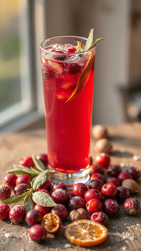 festive cranberry sage cocktail festive cranberry sage cocktail