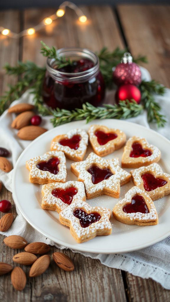 festive cranberry sandwich cookies