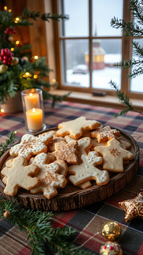 festive creamy eggnog cookies