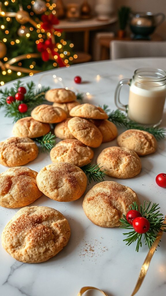festive eggnog flavored cookies