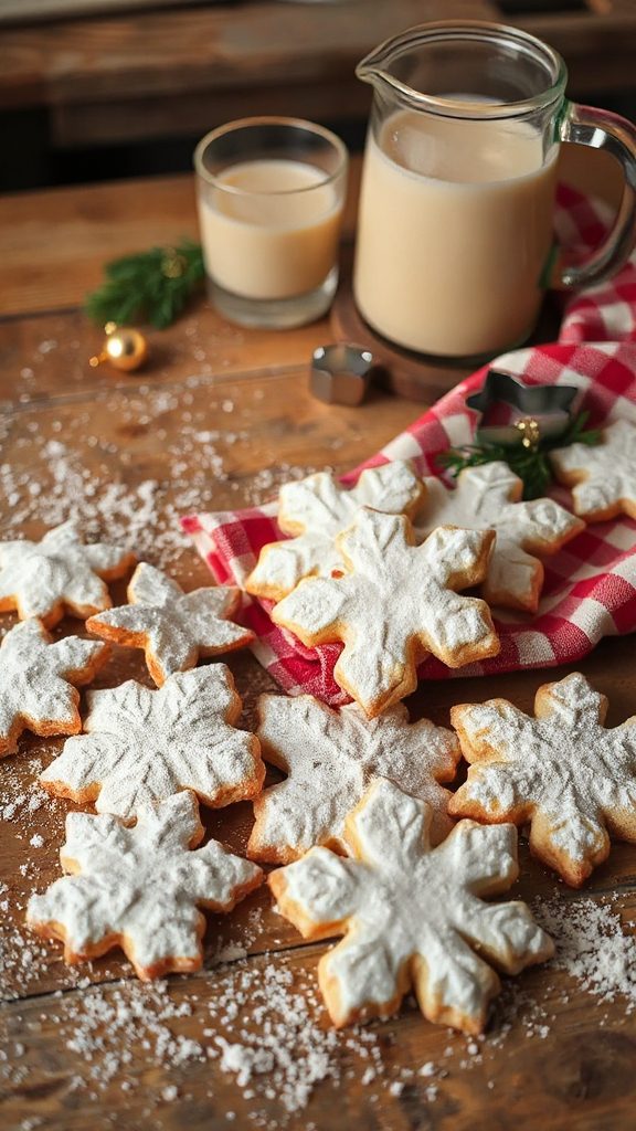 festive eggnog flavored sugar cookies